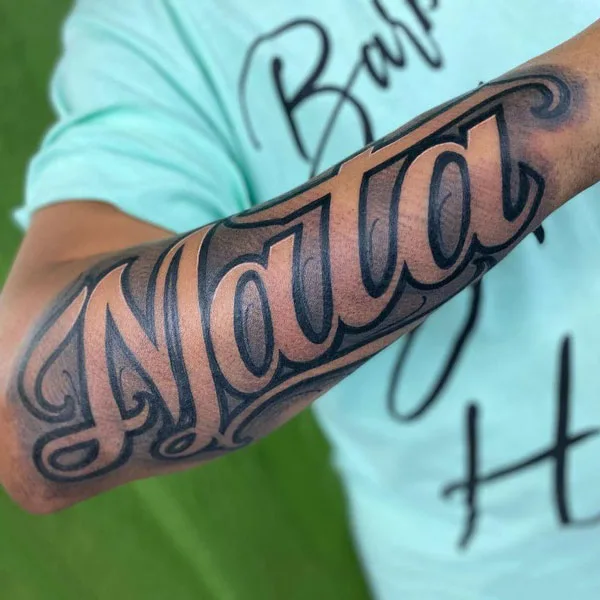 Last name tattoo