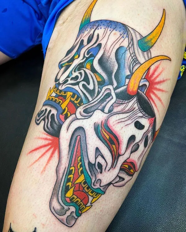 Laugh now cry later Japanese tattoo