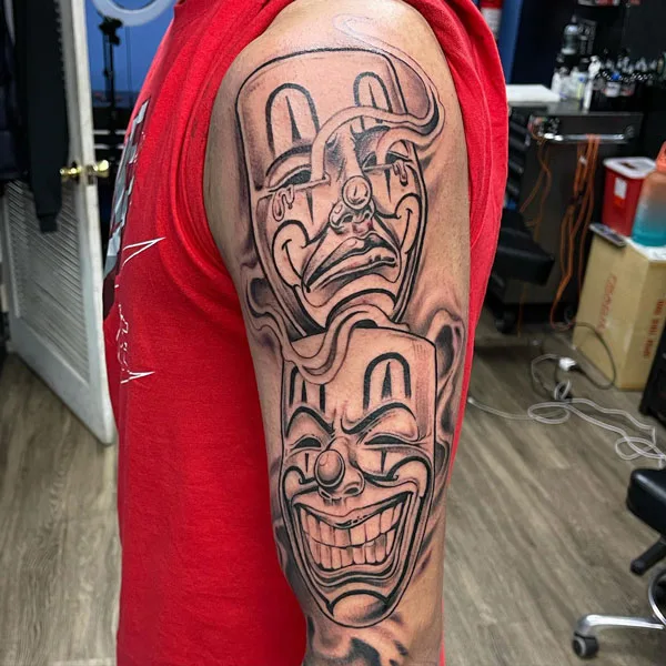 Laugh now cry later tattoo 1