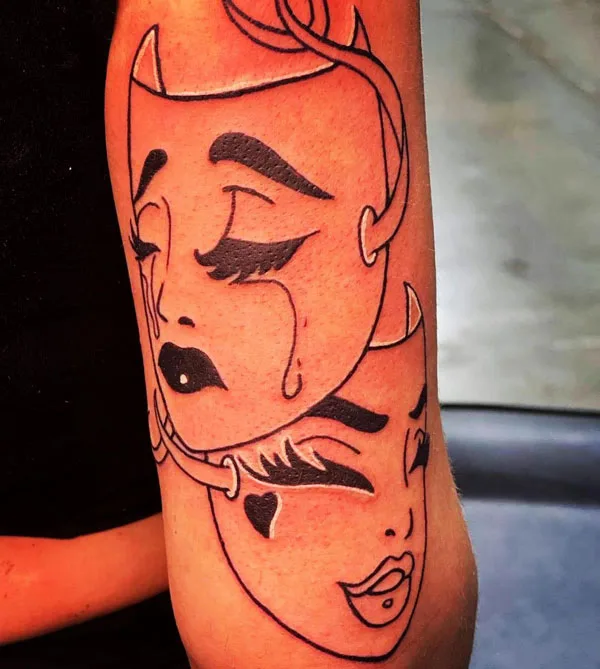 Laugh now cry later tattoo 108