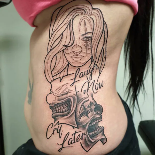 Laugh now cry later tattoo 12