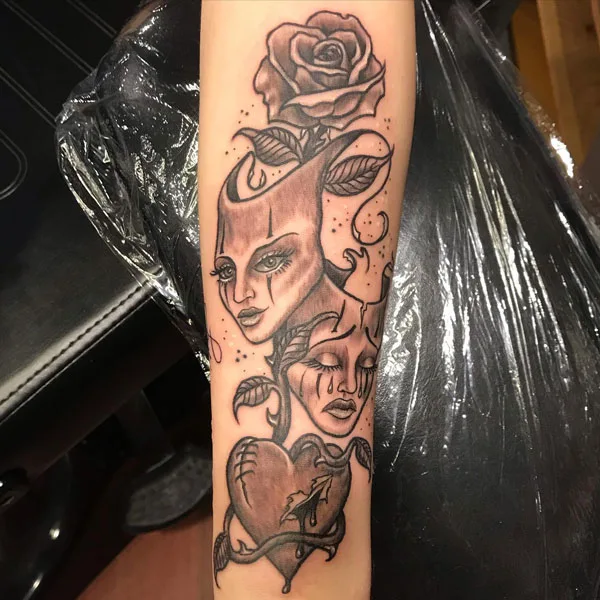 Laugh now cry later tattoo 16