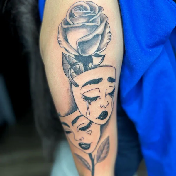 Laugh now cry later tattoo 3