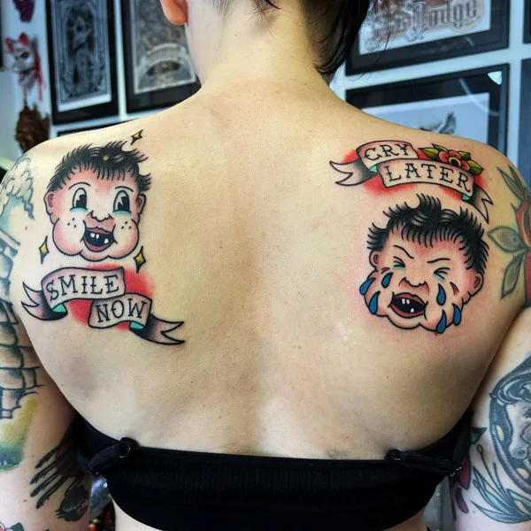 Laugh now cry later tattoo 31