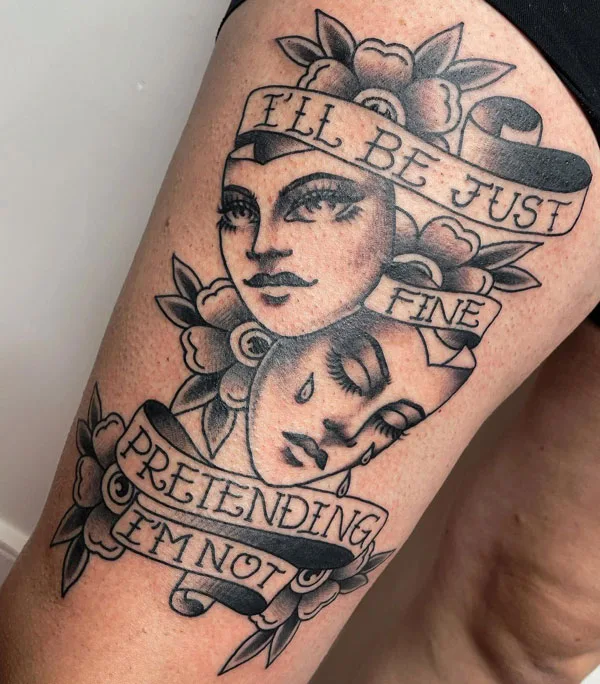 Laugh now cry later tattoo 54