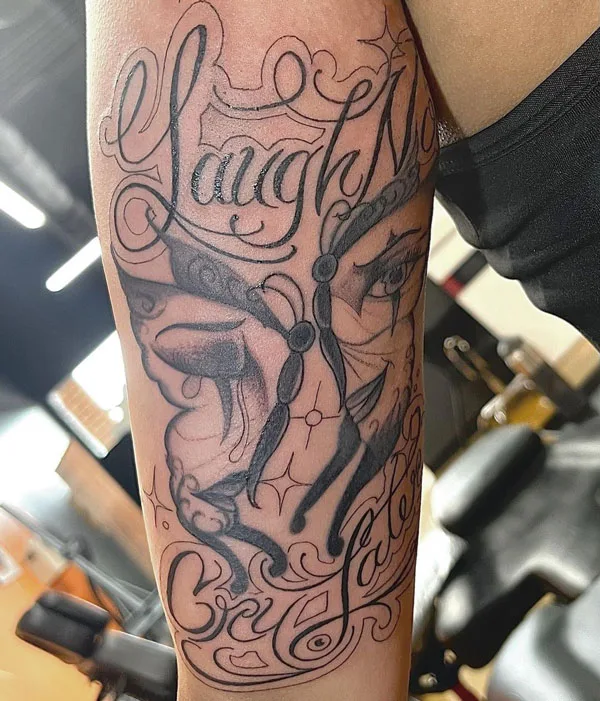 Laugh now cry later tattoo 81