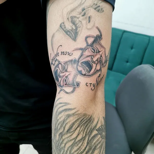Laugh now cry later tattoo 86