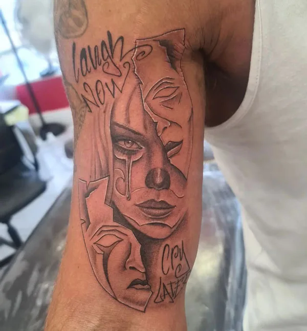 Laugh now cry later tattoo 99