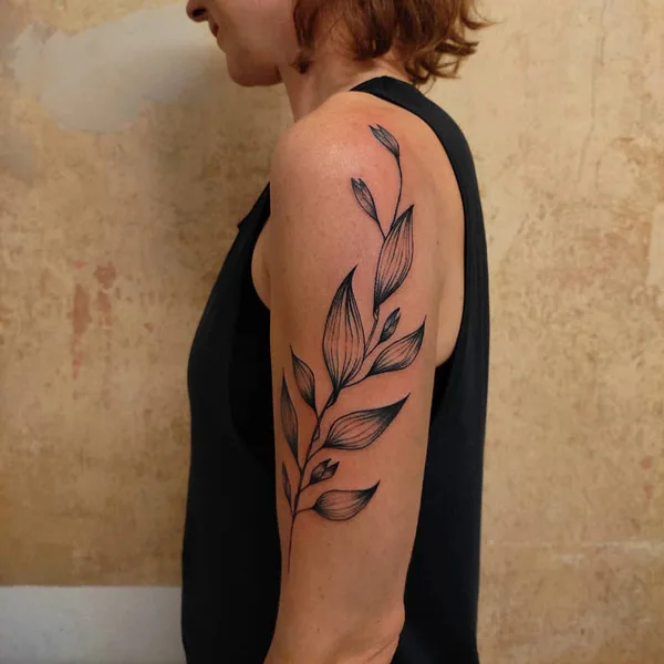 Leaf Sleeve Tattoo 2