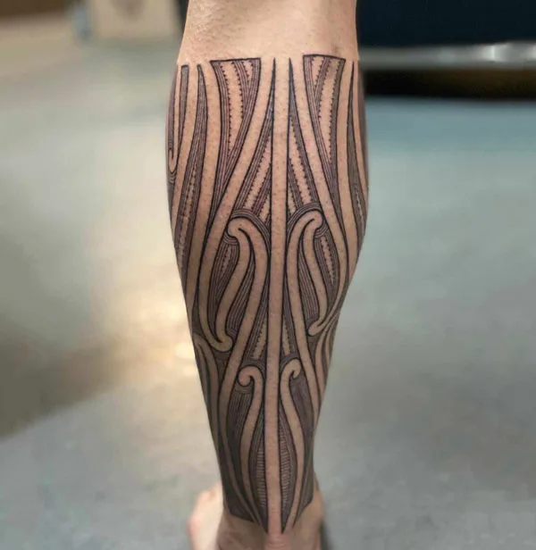 Leg Half Sleeve Tattoo 2
