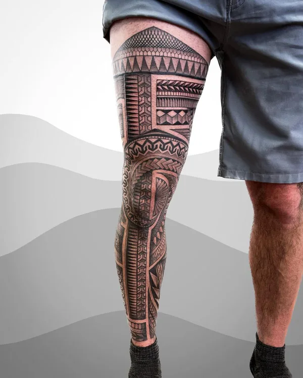 Leg Sleeve Tattoo 1