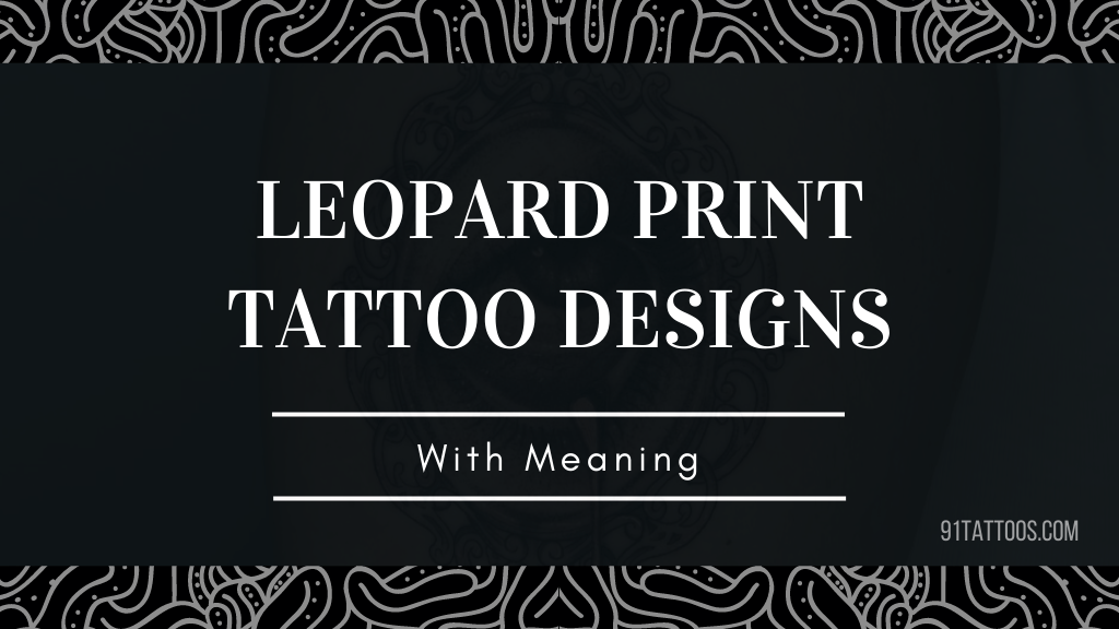 Leopard print tattoo design with images