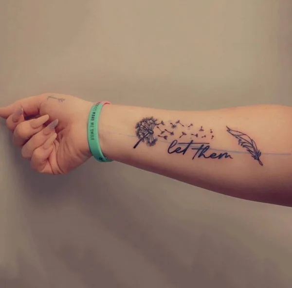 Let Them Dandelion Tattoo