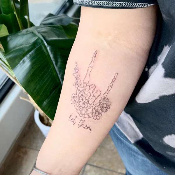Let Them Skeleton Tattoo