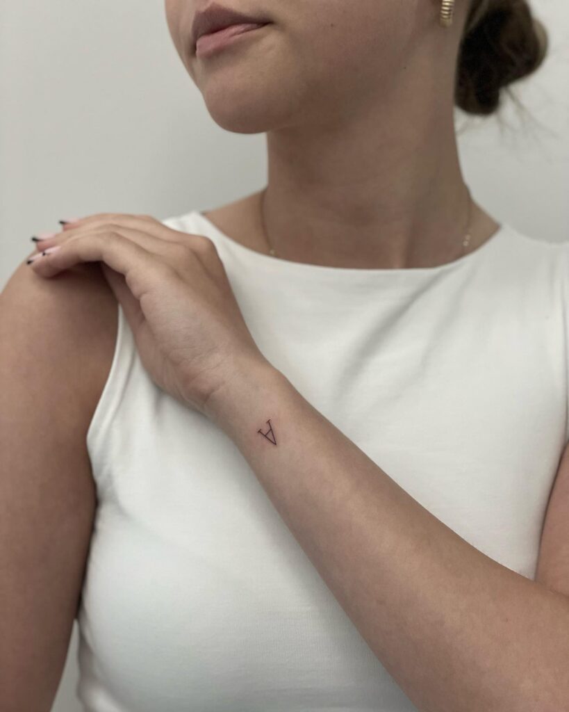 Letter A tattoo on the side wrist for a girly touch wristy wonder
