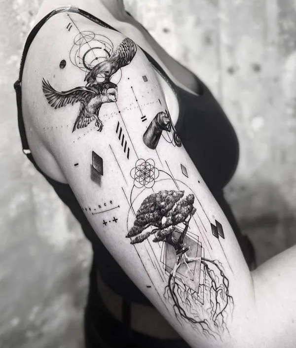 Life of Tree Sacred Geometry Tattoo