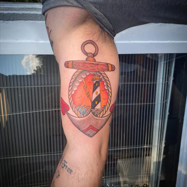 Lighthouse Anchor Tattoo 1
