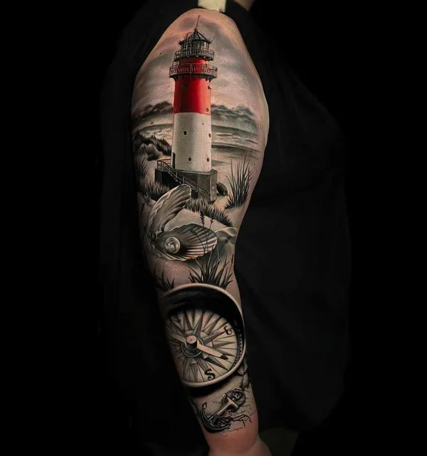Lighthouse Sleeve Tattoo 1