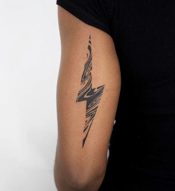 Lightning bolt arm tattoo 1