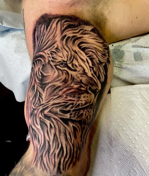 Lion Bicep Tattoo 1