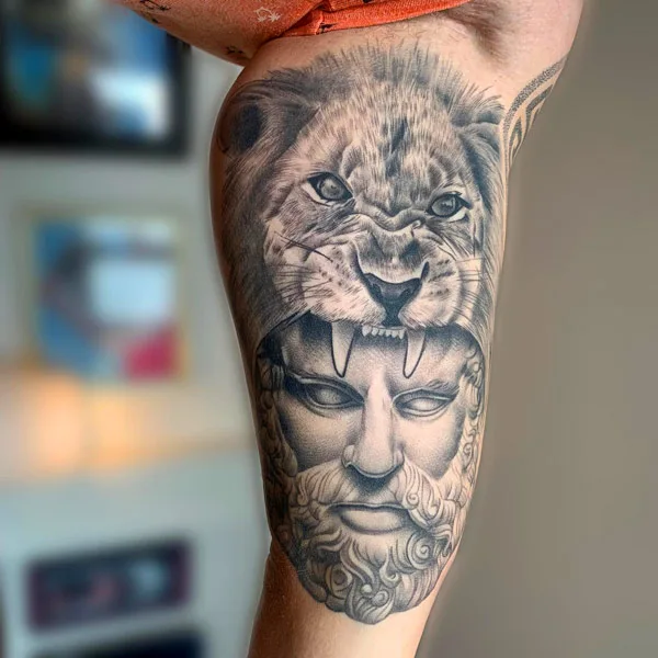 Lion Bicep Tattoo 2