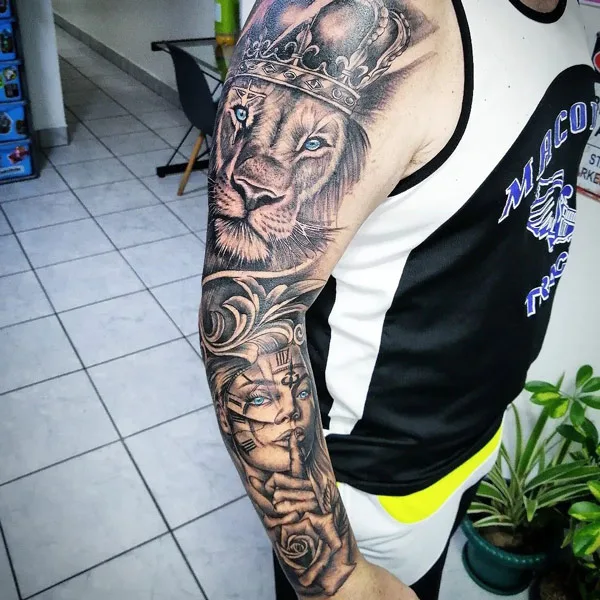 Lion Sleeve Tattoo 2