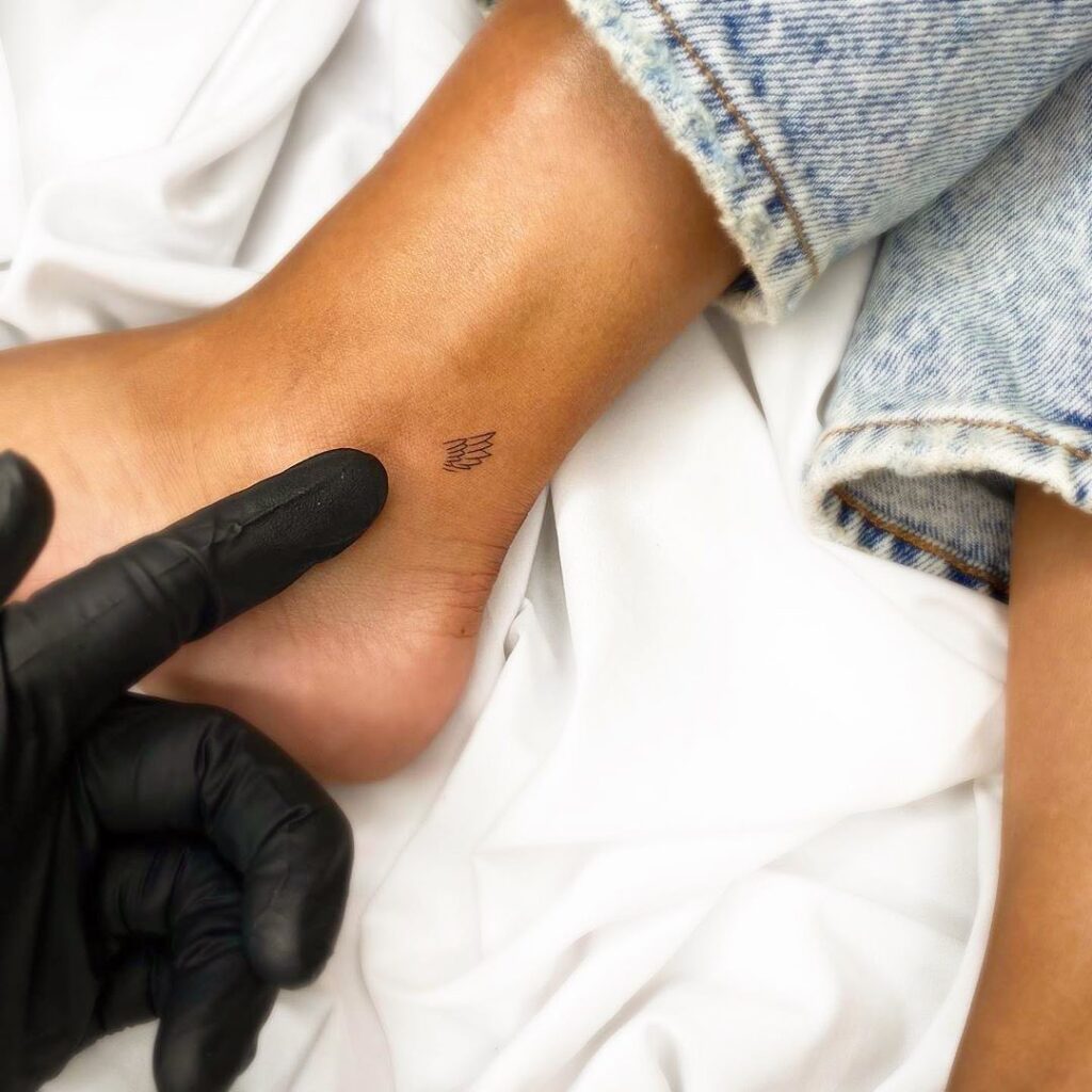 Little Wings to Fly Away Small Tattoo Near the Ankle: Flight at the Ankles