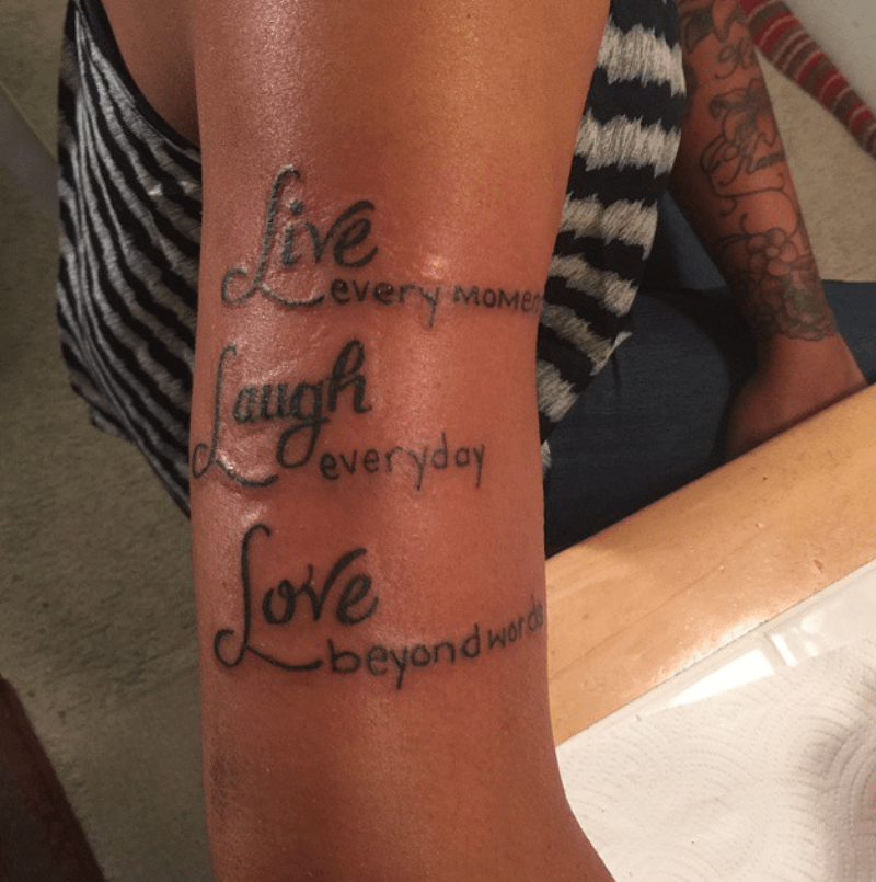 Live Laugh Love Tattoo on Hands for Men & Women