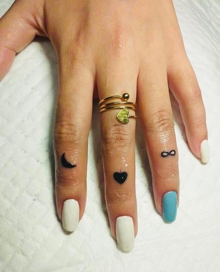 Love Heart Tattoos Design With Infinity Symbol image