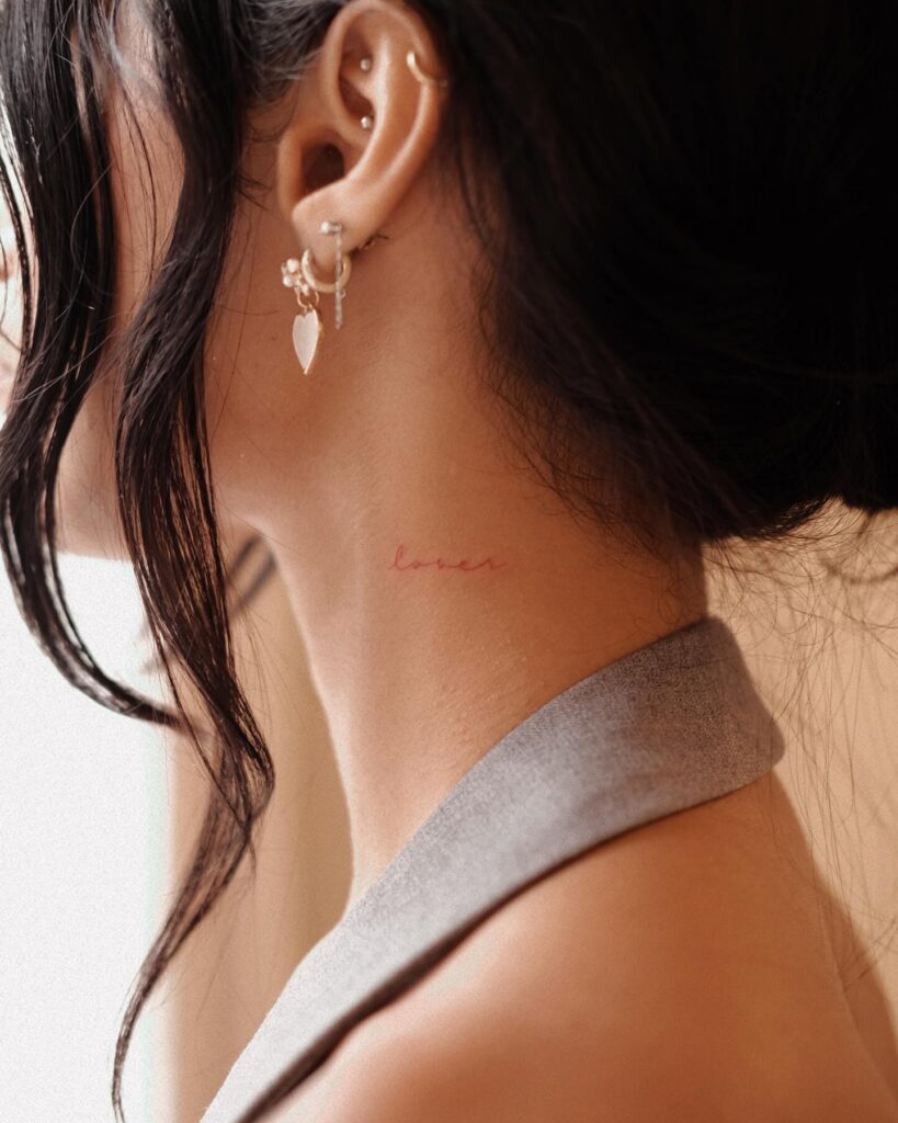 Lover Red Ink Tattoo Elegant Passionate and Emotionally Meaningful