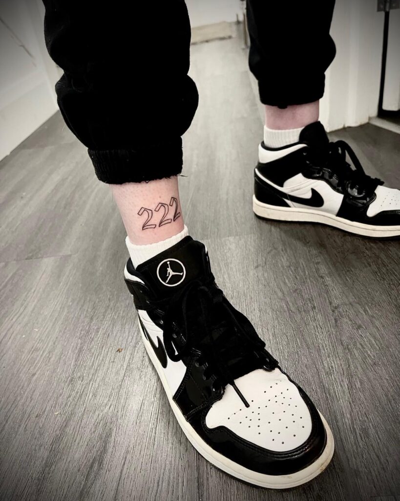Lower Leg Outline 222 Tattoo for Men, a Daring Design: Leg Legacy 