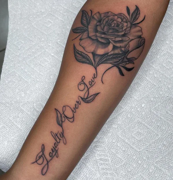 Loyalty over love tattoo 2