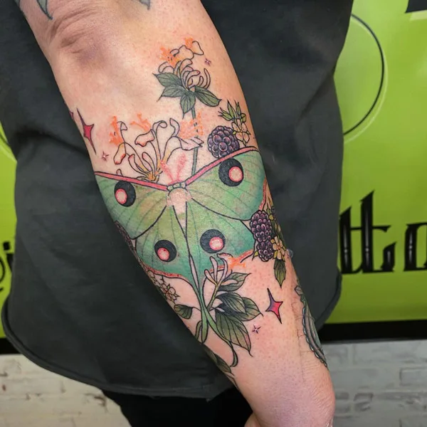 Luna Moth Tattoo 2