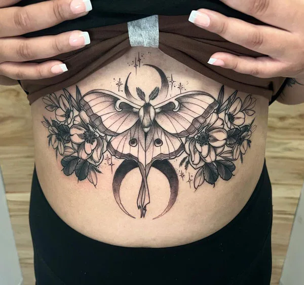 Luna Moth tattoo 11