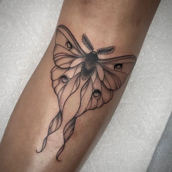 Luna Moth tattoo 13