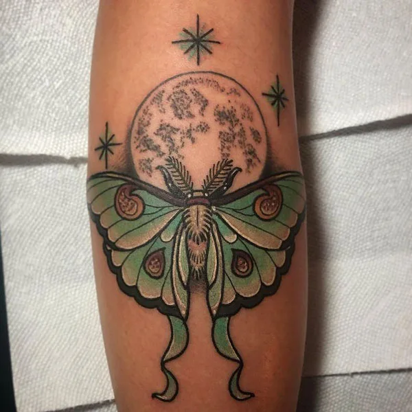 Luna Moth tattoo 15