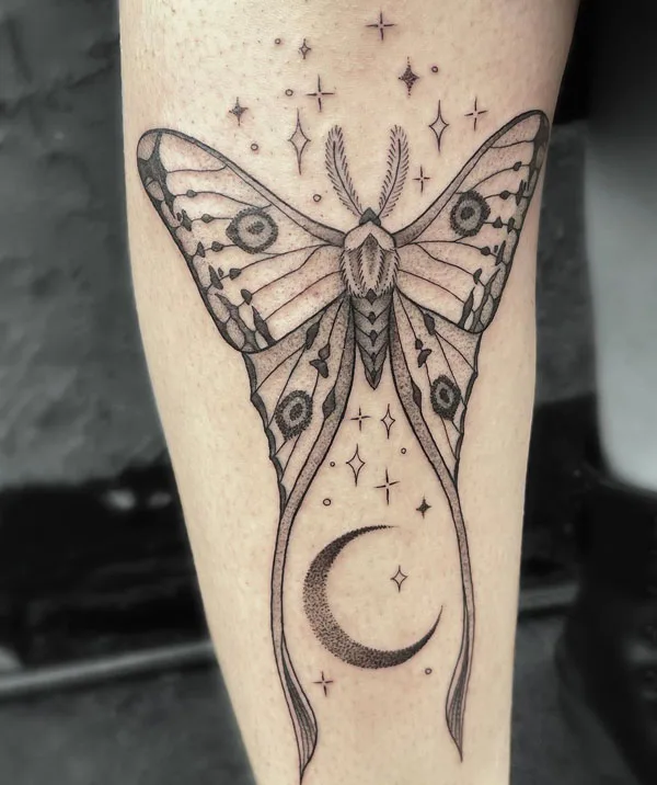Luna Moth tattoo 16
