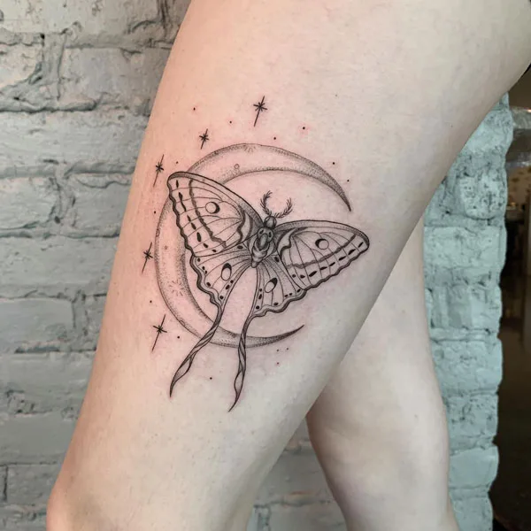 Luna Moth tattoo 23