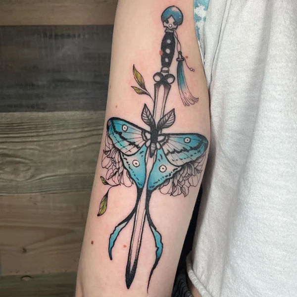 Luna Moth tattoo 25