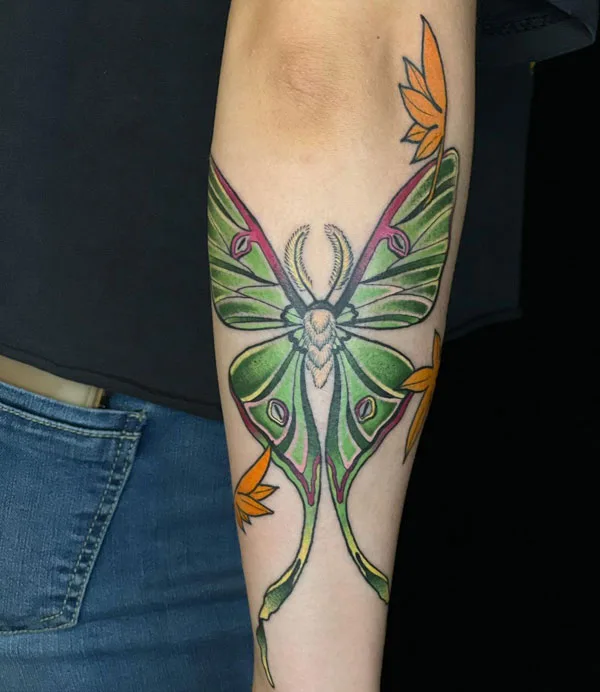Luna Moth tattoo 28