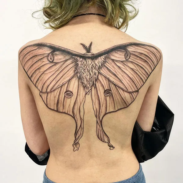 Luna Moth tattoo 39