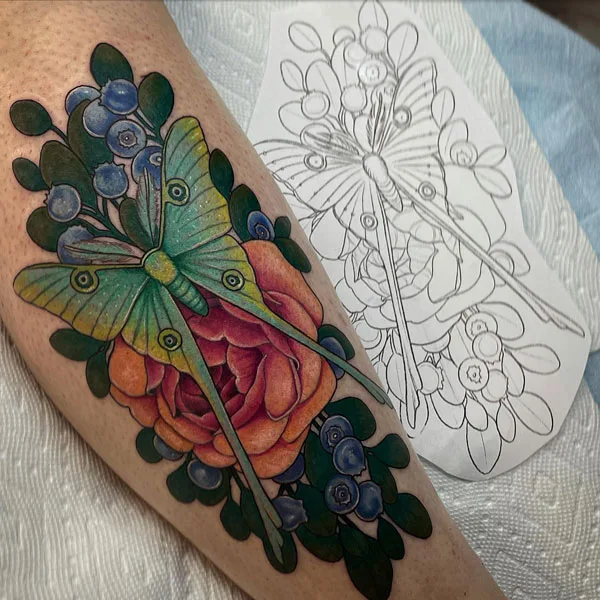 Luna Moth tattoo 41