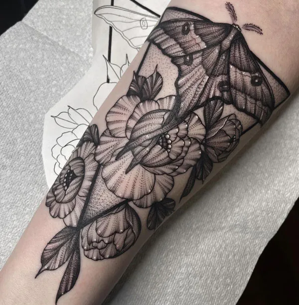 Luna Moth tattoo 46