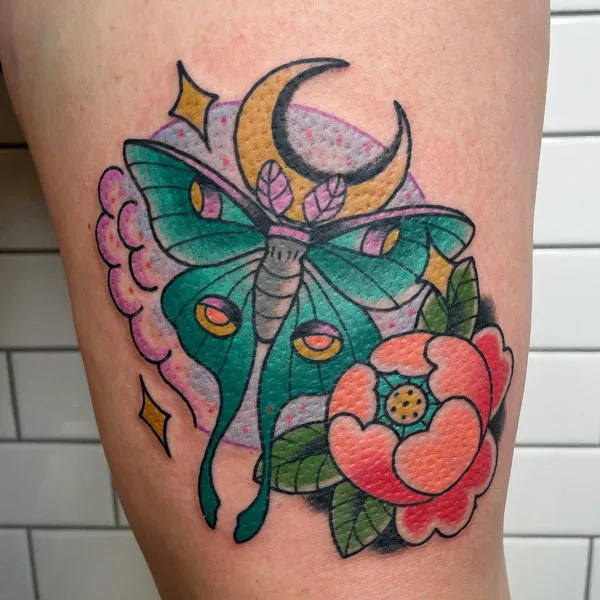 Luna Moth tattoo 58