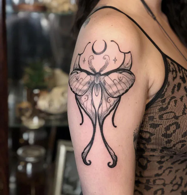 Luna Moth tattoo 7