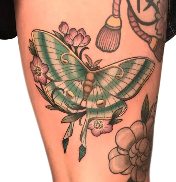 Luna Moth tattoo 73