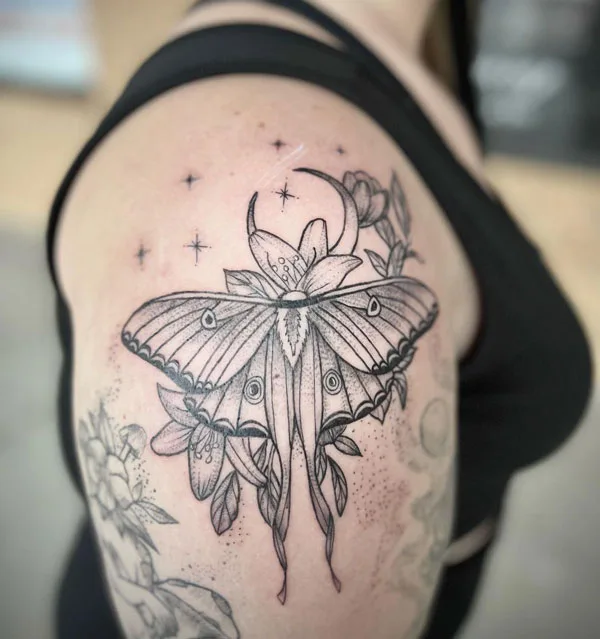 Luna Moth tattoo 74