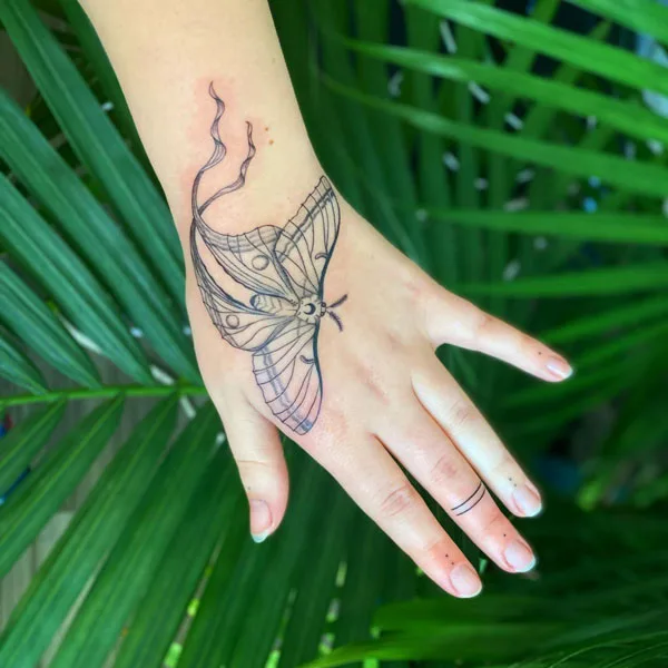 Luna Moth tattoo 9
