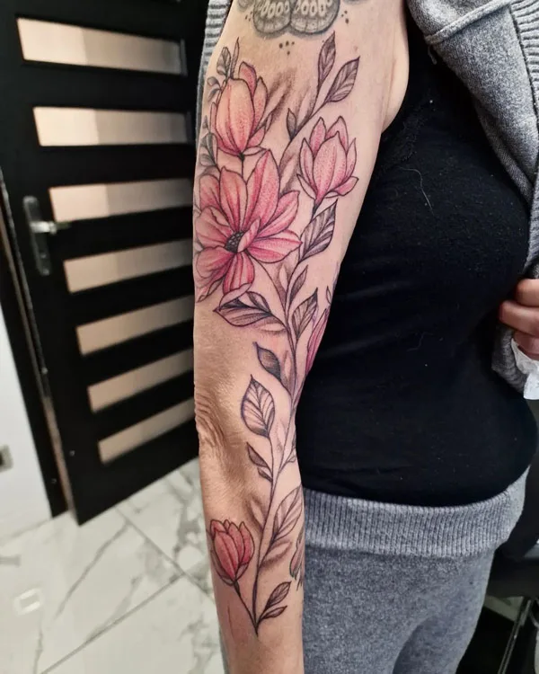 Magnolia Sleeve Tattoo