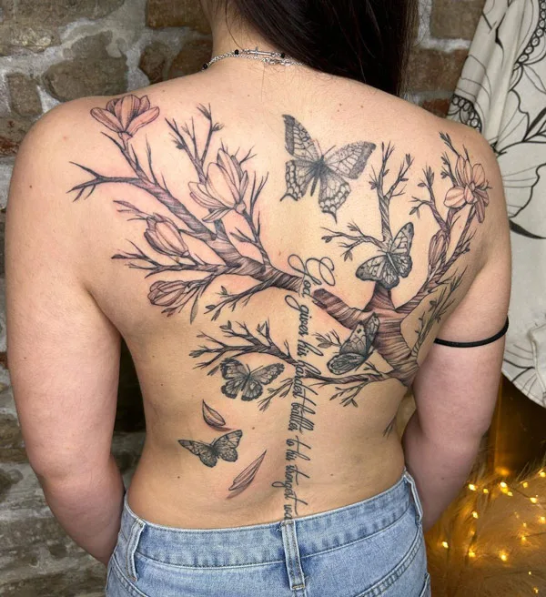 Magnolia Tree Tattoo